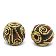 Perles boh&egrave;mes Rouge-dor&eacute; antique