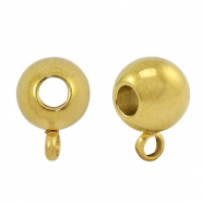 Perles en acier Inox avec anneau 8mm Doré