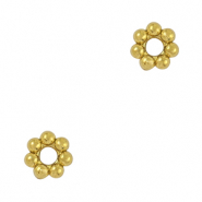 Perles en acier Inox spacer anneau Bali 4mm Dor&eacute;