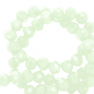 Perles à facettes 6x4mm disque Heishi Vert menthe