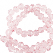 Perles à facettes 6x4mm disque Heishi Rose pâle