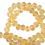 Perles à facettes 3x2mm disque Heishi Ocre ambré