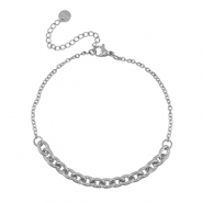 Bracelets en acier Inox Argenté