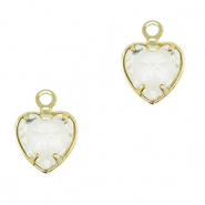 Pendentifs en verre Crystal Glass cœur Cristal-doré