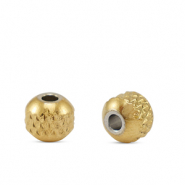 Perles en acier Inox 6mm Doré