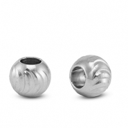 Perles en acier Inox 8mm Argenté