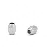Perles en acier Inox 4x5mm Argenté