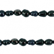 Perles d'eau douce "grain de riz" 5-6x4-5mm Bleu foncé