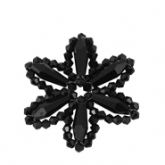 Pendentifs facettées fleur Noir