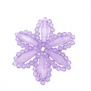 Pendentifs facettées fleur Violet