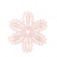 Pendentifs facettées fleur Rose