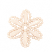 Pendentifs facettées fleur Rose nude