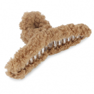 Accessoires pour cheveux pince à cheveux en polaire peluche Marron