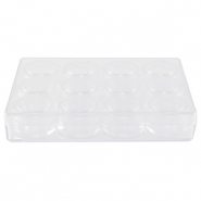 Présentoir bijoux boîte de rangement 12 cases transparent