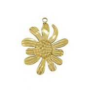 Breloques en acier Inox tournesol Doré
