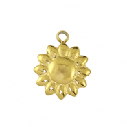 Breloques en acier Inox fleur Doré
