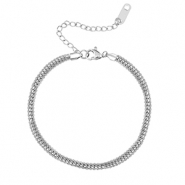 Bracelets en acier Inox Argent&eacute;