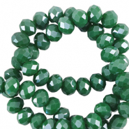 Perles à facettes 3x2mm disque Heishi Vert trèfle-pearl shine coating