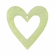 Pendentifs en résine cœur Vert clair