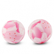 Perles en silicone 15mm fleur Rose