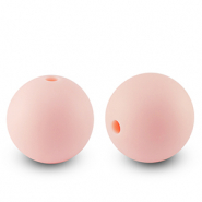 Perles en silicone 15mm Rose bébé