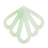 Pendentifs en résine coquille Vert menthe