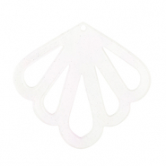 Pendentifs en résine coquille Blanc cassé
