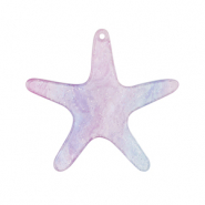 Pendentifs en résine étoile de mer Violet