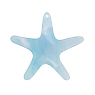 Pendentifs en résine étoile de mer Bleu
