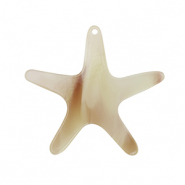 Pendentifs en résine étoile de mer Beige