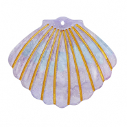 Pendentifs en résine coquille Violet