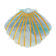 Pendentifs en résine coquille Bleu