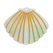 Pendentifs en résine coquille Vert menthe
