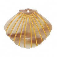 Pendentifs en résine coquille Beige