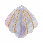 Pendentifs en résine coquille Violet