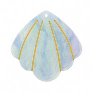 Pendentifs en résine coquille Bleu