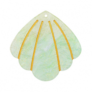 Pendentifs en résine coquille Vert menthe