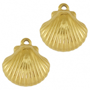 Breloques en acier Inox coquille Doré