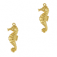 Breloques en acier Inox hippocampe Doré