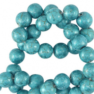Perles en céramique 8mm Métallique bleu