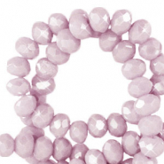 Perles à facettes 4x3mm disque Violet lilas doux-pearl shine coating