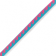 Ruban texte waves N&eacute;on bleu-rose