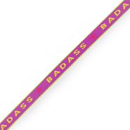 Ruban texte "badass" Violet