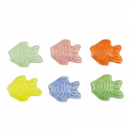 Perles en céramique poisson Multicolore