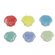 Perles en céramique coquille Multicolore
