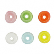 Perles en céramique rondelles Multicolore