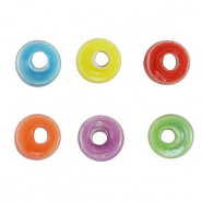 Perles en céramique disque Multicolore