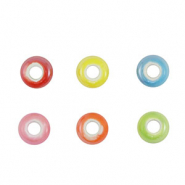 Perles en céramique rondelles Multicolore
