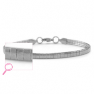Bracelets en acier Inox Argent&eacute;