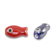 Perles en céramique poisson Multicolore
